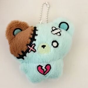 Cute Plush Frankenstein Bear Keychain, Bag Charm
